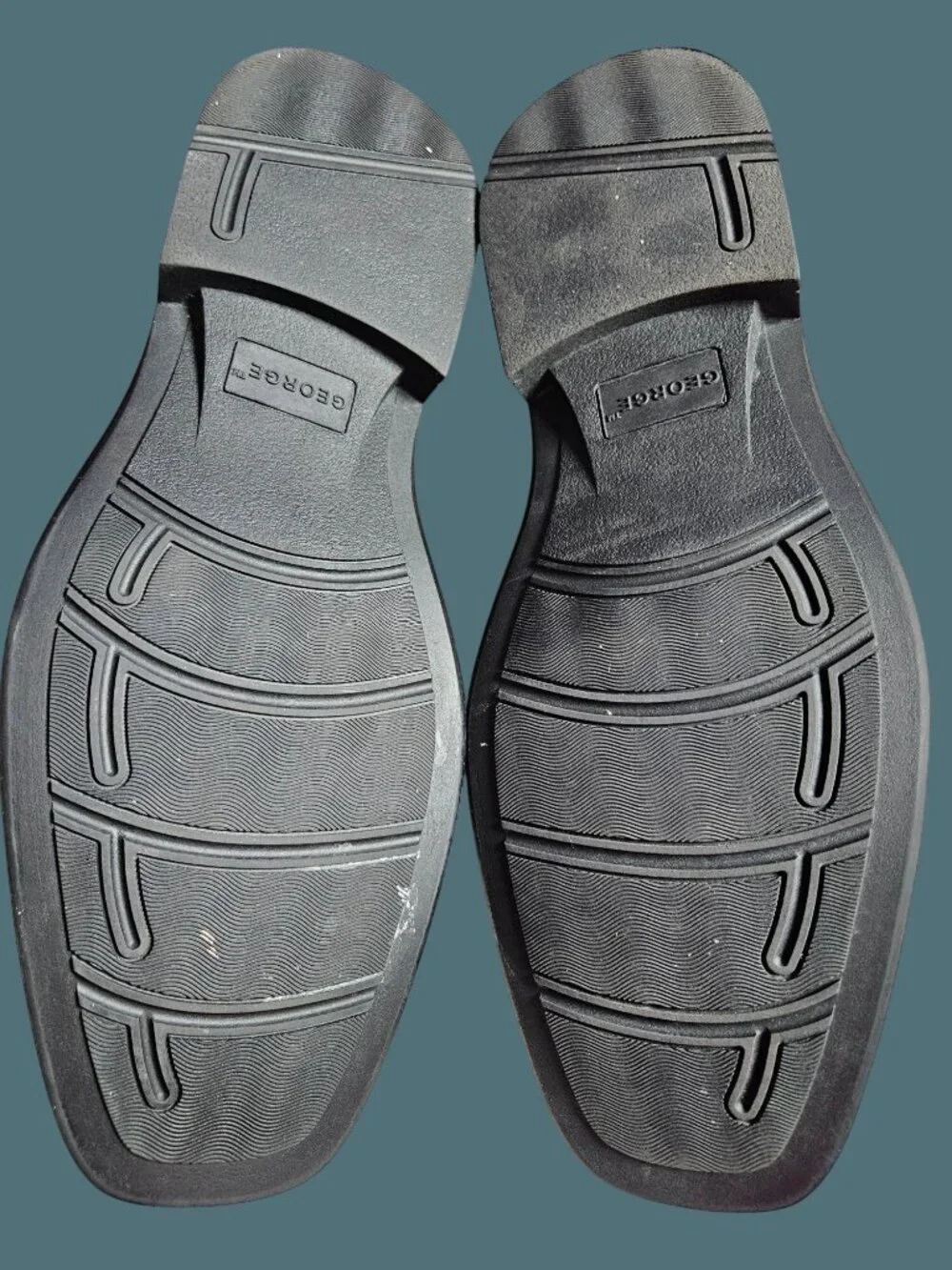 George Dominic Dress Casual Black Cushioned Footbed Loafer Shoes Men Size 10